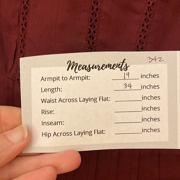 World Market Tiered Eyelet Dress Burgundy M #342 - Picture 13 of 13